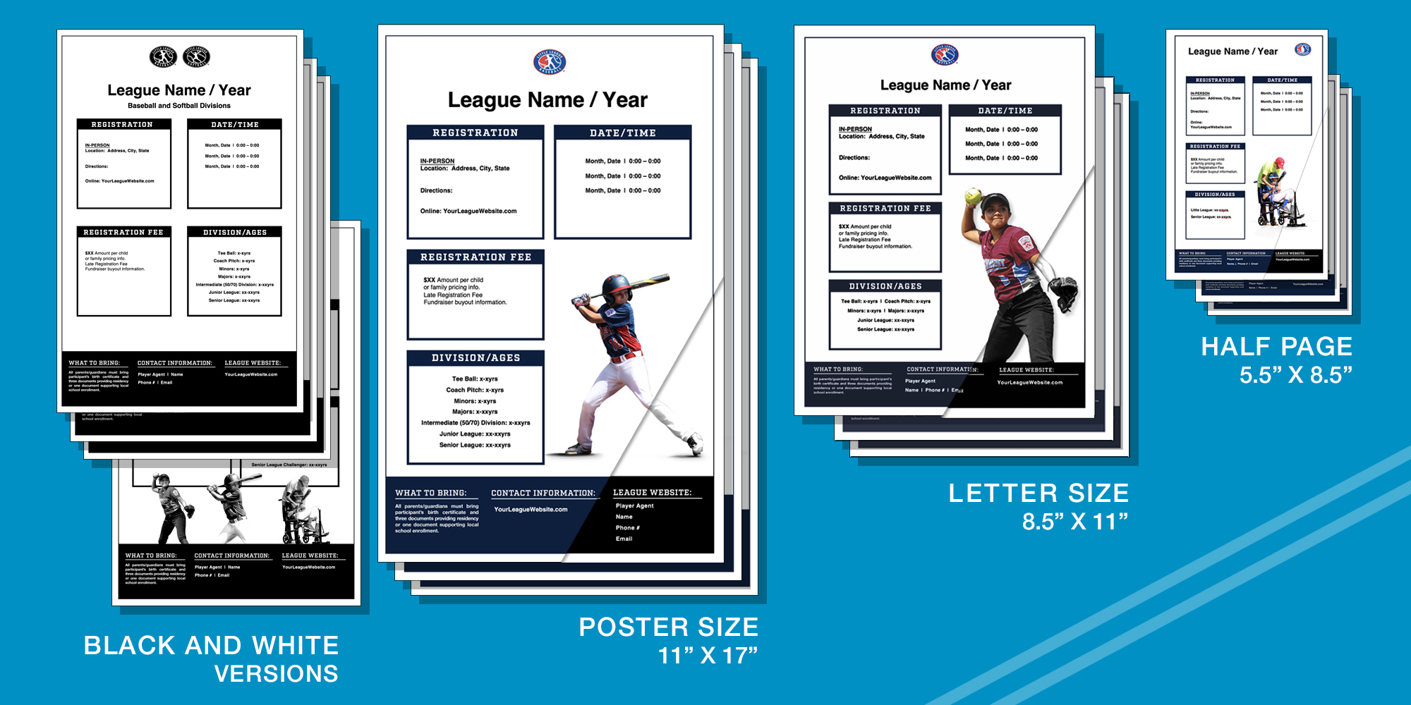 Marketing Resources – Registration Templates – Little League With Softball Certificate Templates