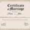 Marriage Certificate Design – Yeppe.digitalfuturesconsortium For Certificate Of Marriage Template