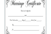 Marriage Certificate - Fill Online, Printable, Fillable for Blank Marriage Certificate Template