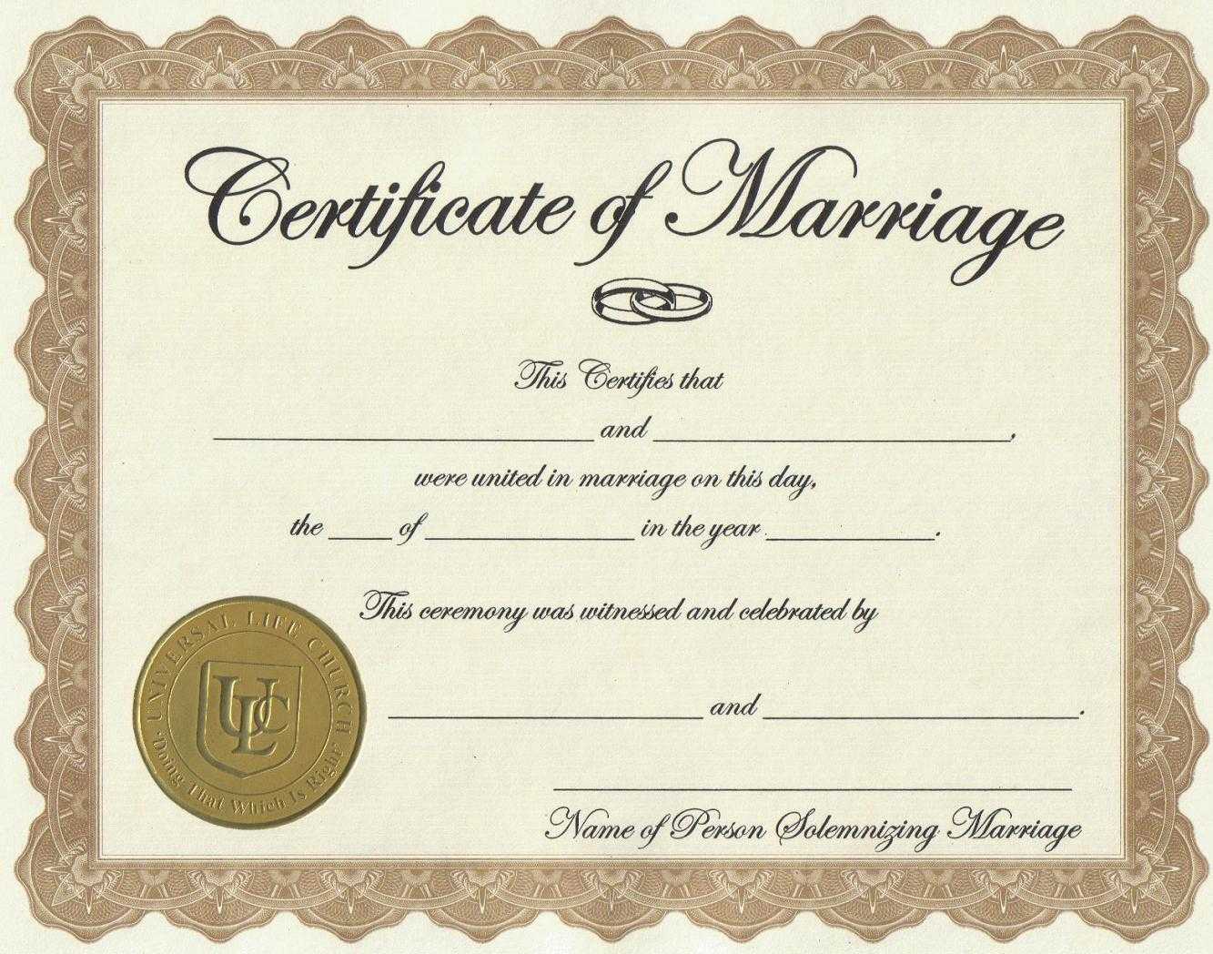 Marriage License Printable Achievement Certificate Template In Certificate Of License Template