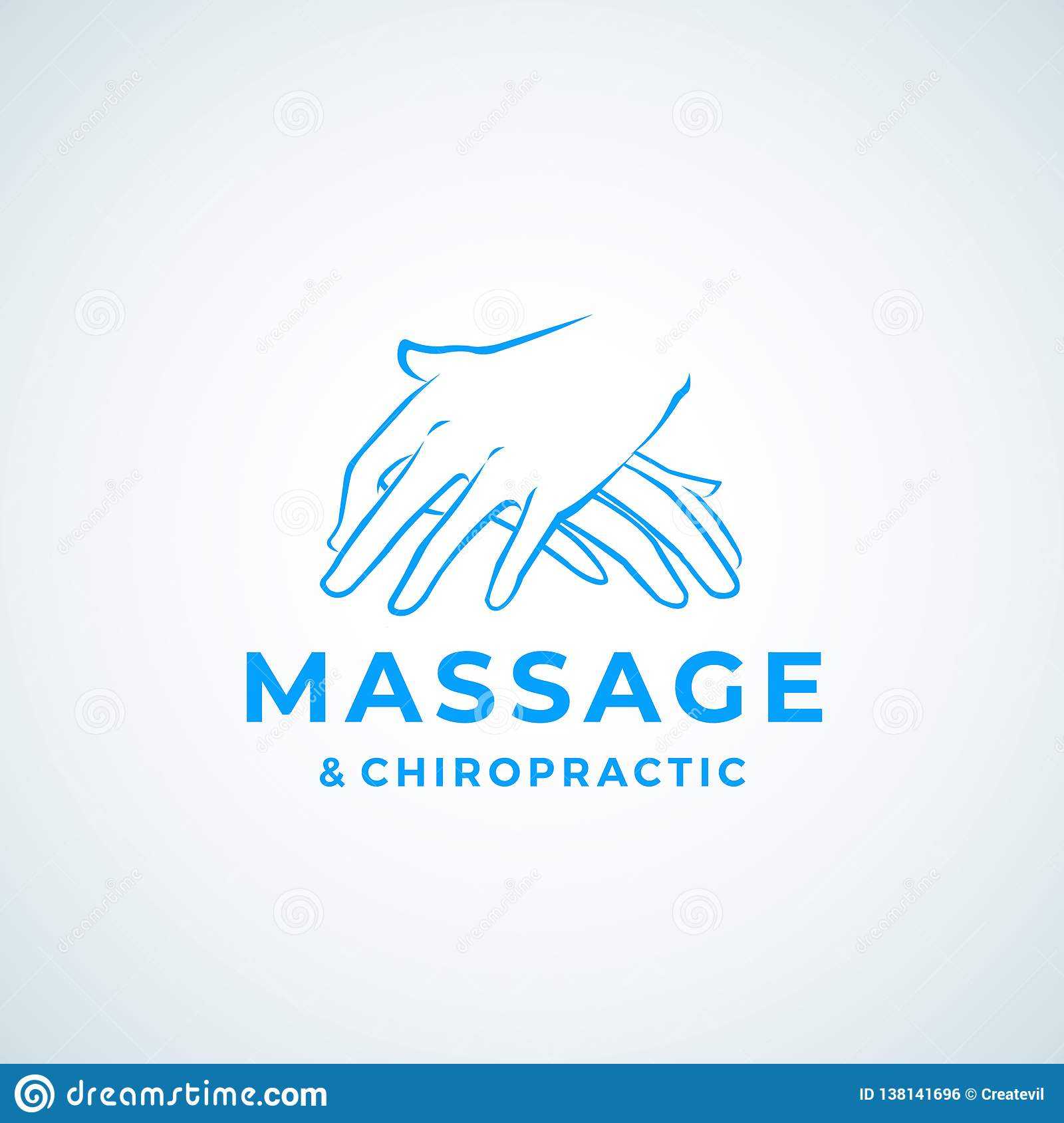 Massage And Chiropractic Absrtract Vector Sign, Symbol Or Intended For Chiropractic Travel Card Template