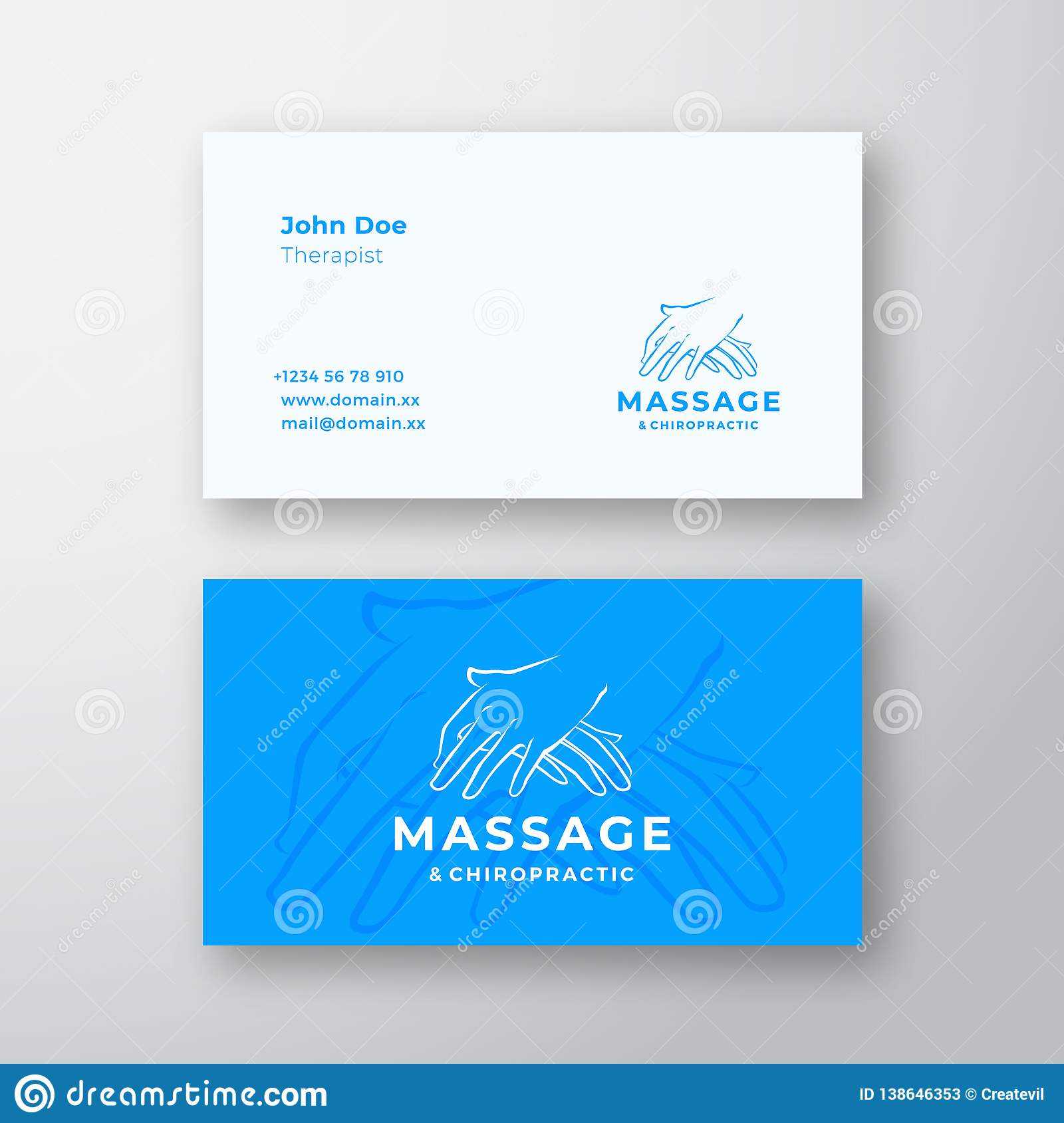 Massage And Chiropractic Abstract Vector Logo And Business Pertaining To Massage Therapy Business Card Templates
