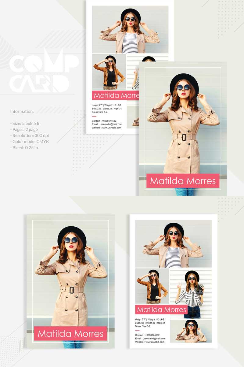 Matilda Morres – Model Comp Card Template №83507 For Comp Card Template Psd