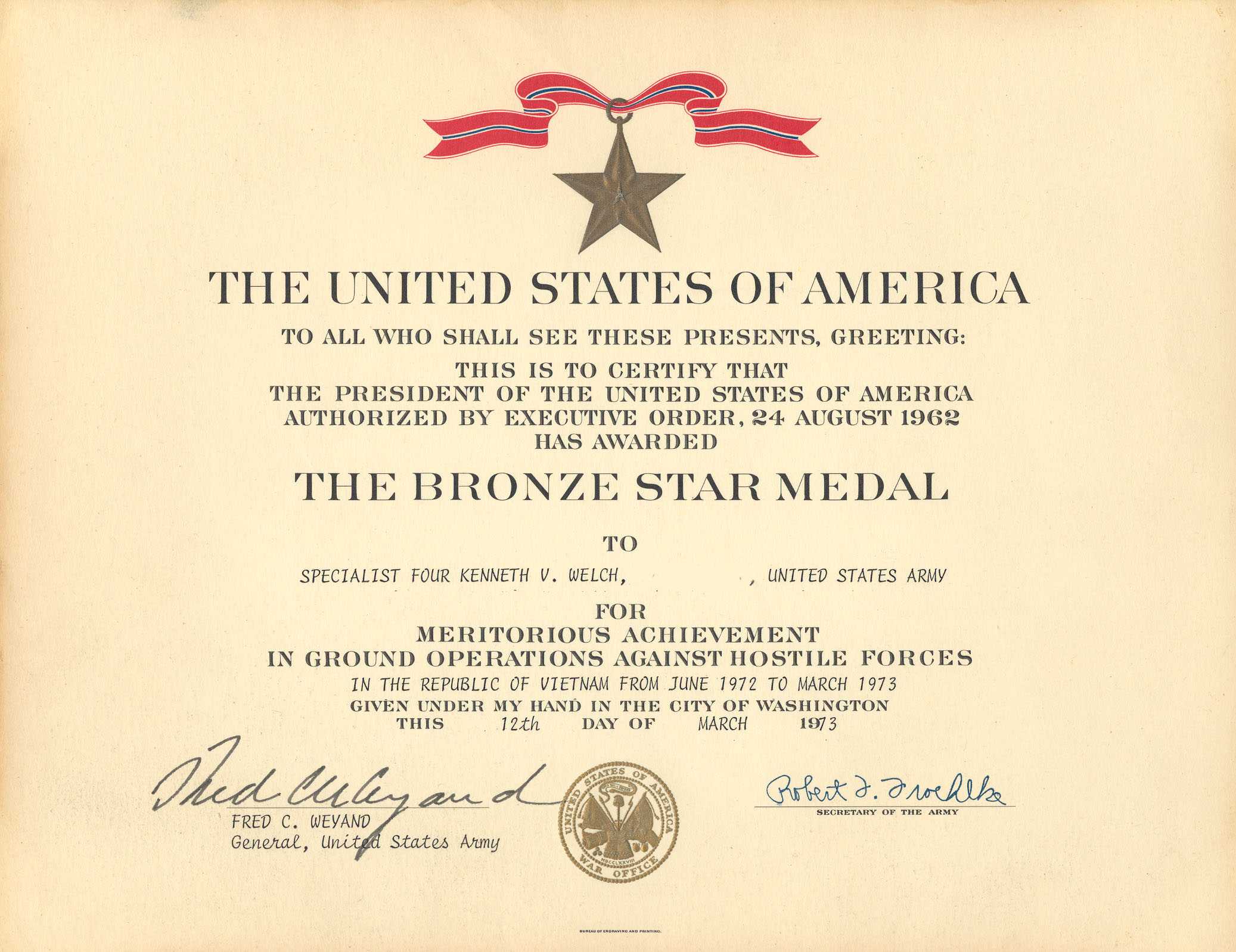 Medals Throughout Army Good Conduct Medal Certificate Template