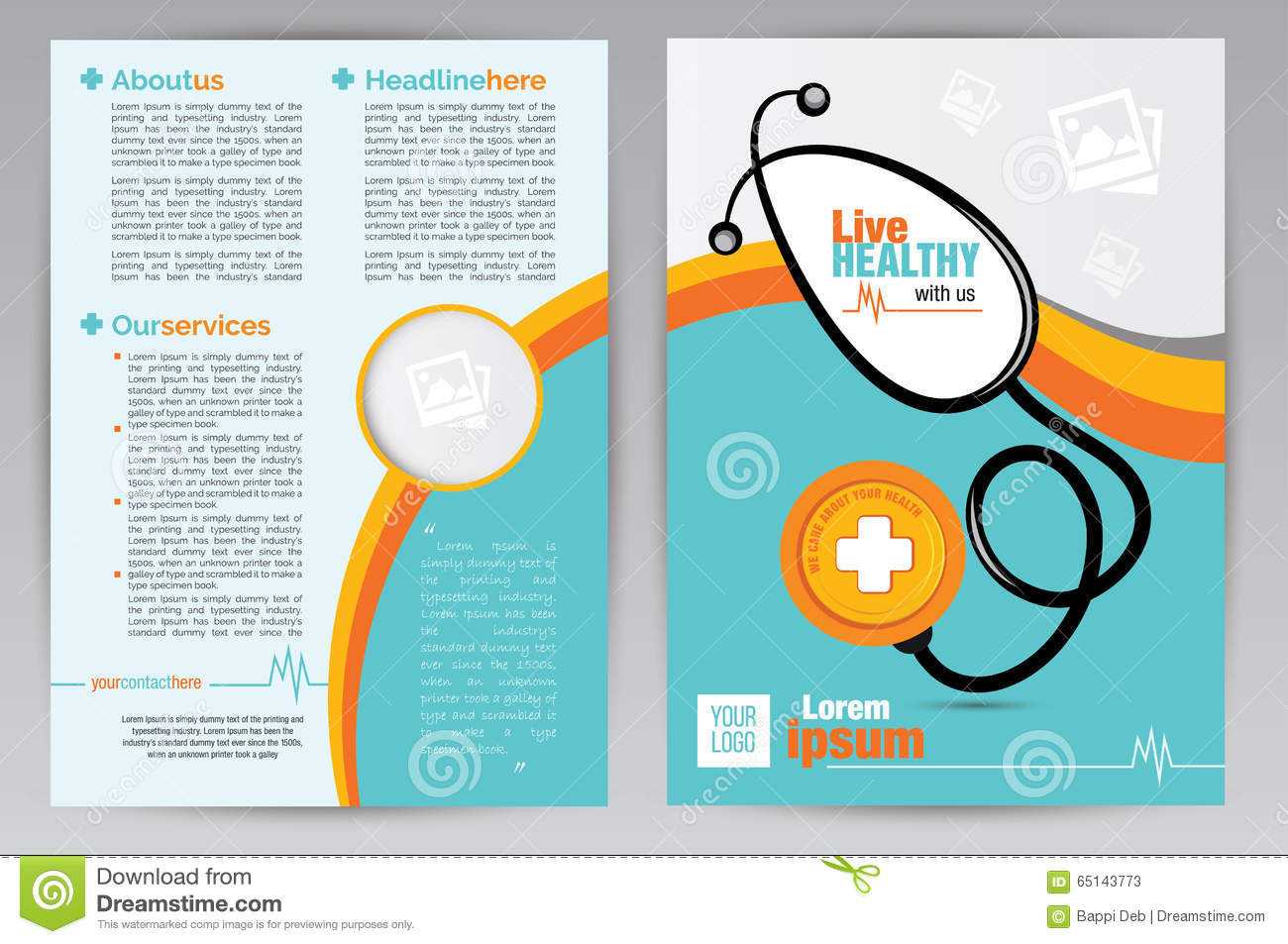 Medical A4 Brochure Design Template - Medical A4 Both Side Regarding Healthcare Brochure Templates Free Download