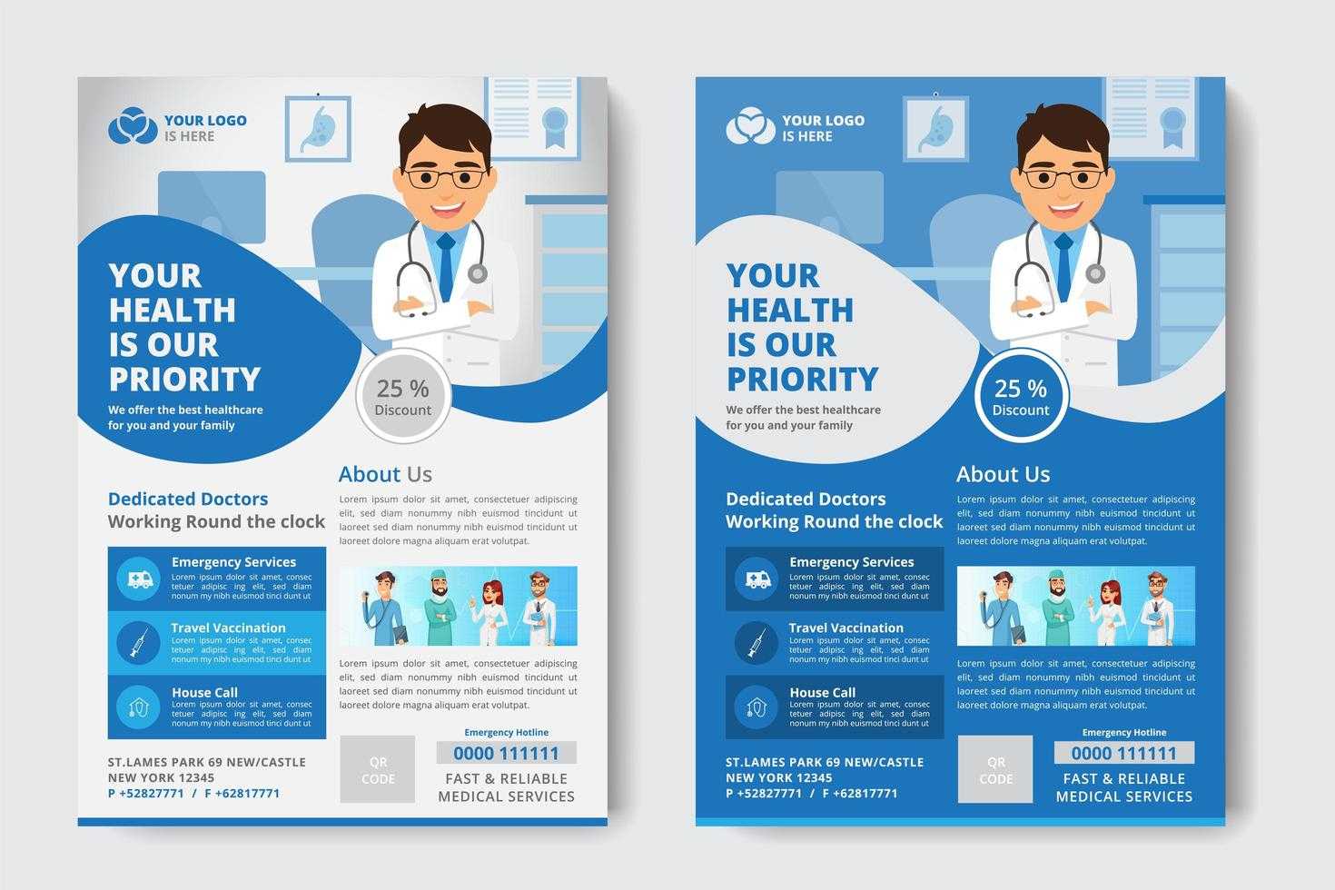 Medical Flyer Template – Download Free Vectors, Clipart For Healthcare Brochure Templates Free Download