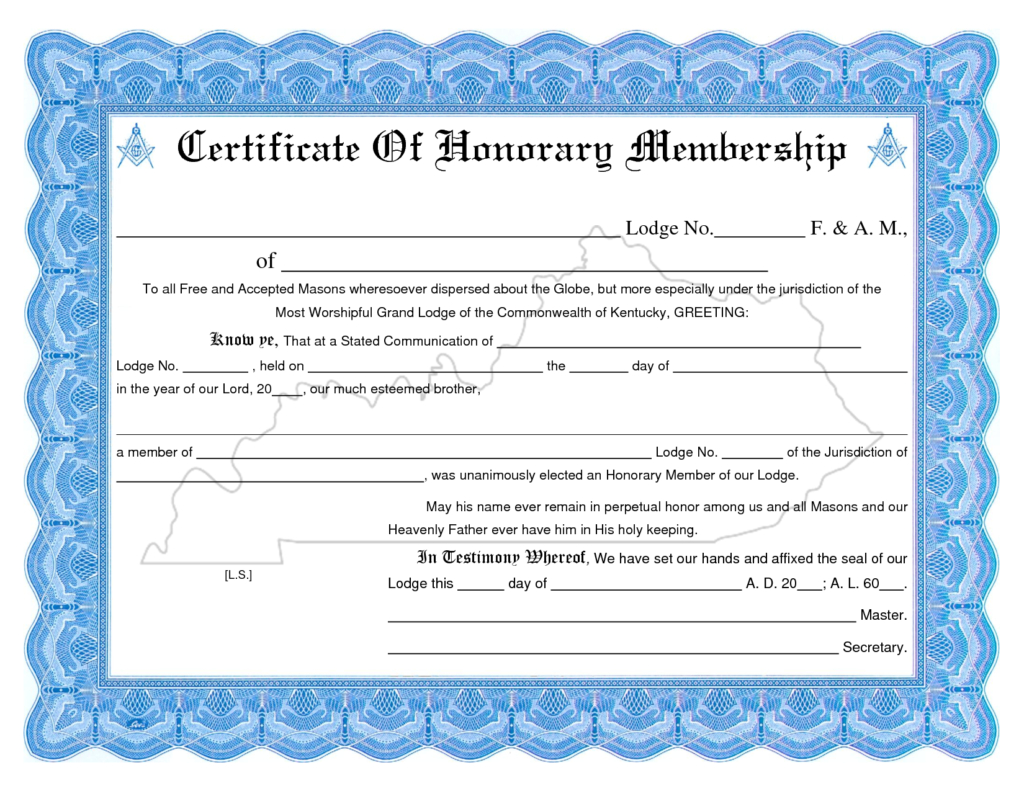 Membership Certificate Template | Certificate Templates In Llc Membership Certificate Template