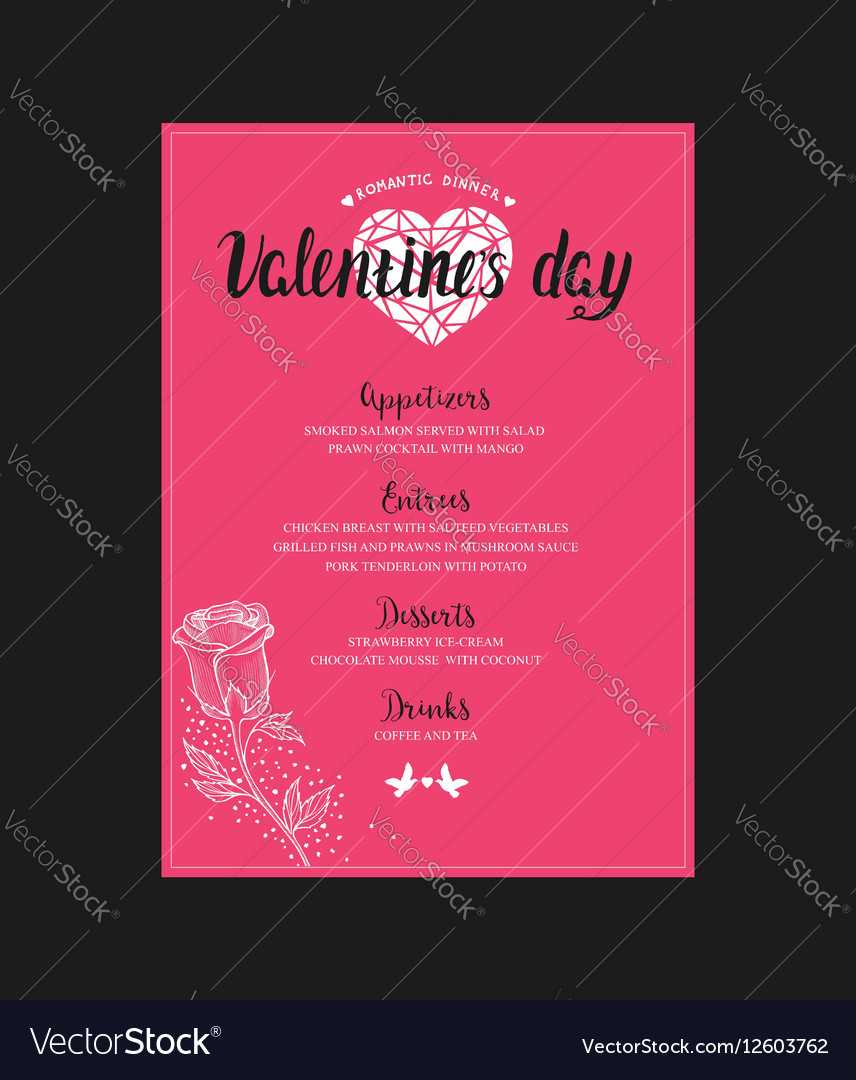 Menu Template For Valentine Day Dinner Throughout Frequent Diner Card Template
