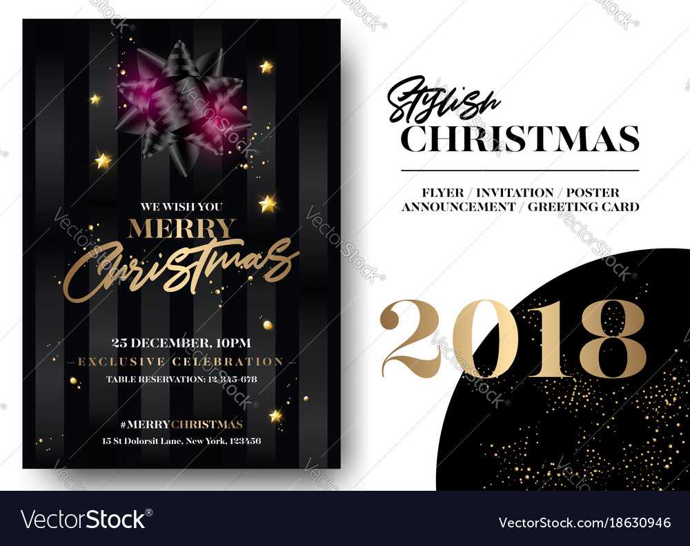 Merry Christmas Greeting Card Template Elegant Inside Table Reservation Card Template