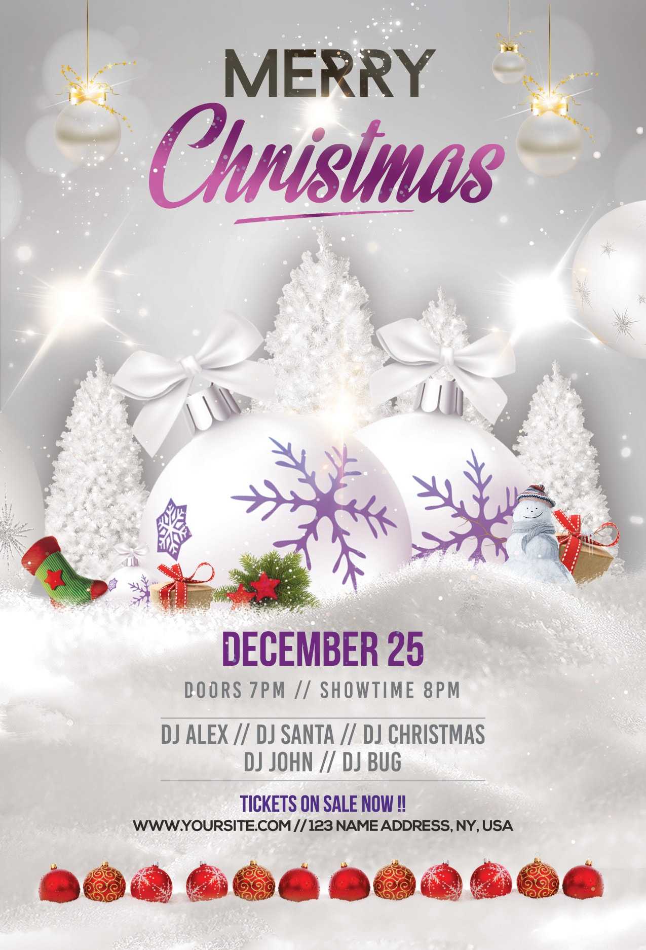 Merry Christmas & Holiday Free Psd Flyer Template – Stockpsd In Christmas Brochure Templates Free