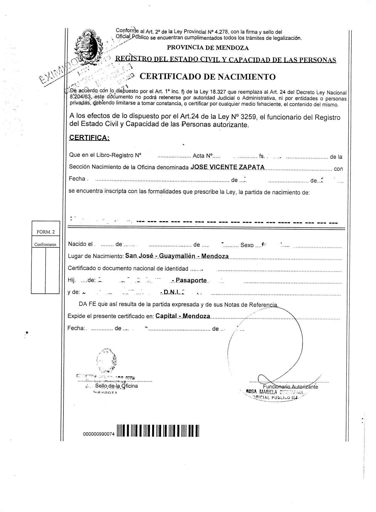 Mexican Birth Certificate Translation Template Choice Image Regarding Birth Certificate Translation Template Uscis