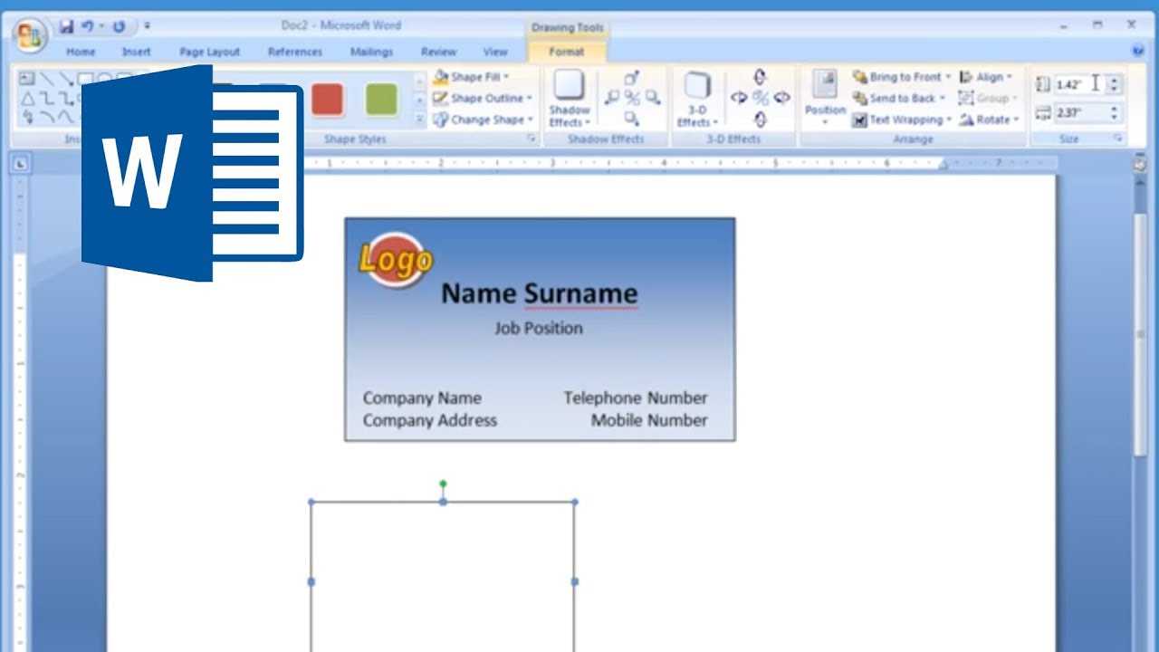 Microsoft Word - How To Make And Print Business Card 2/2 With Business Card Template For Word 2007