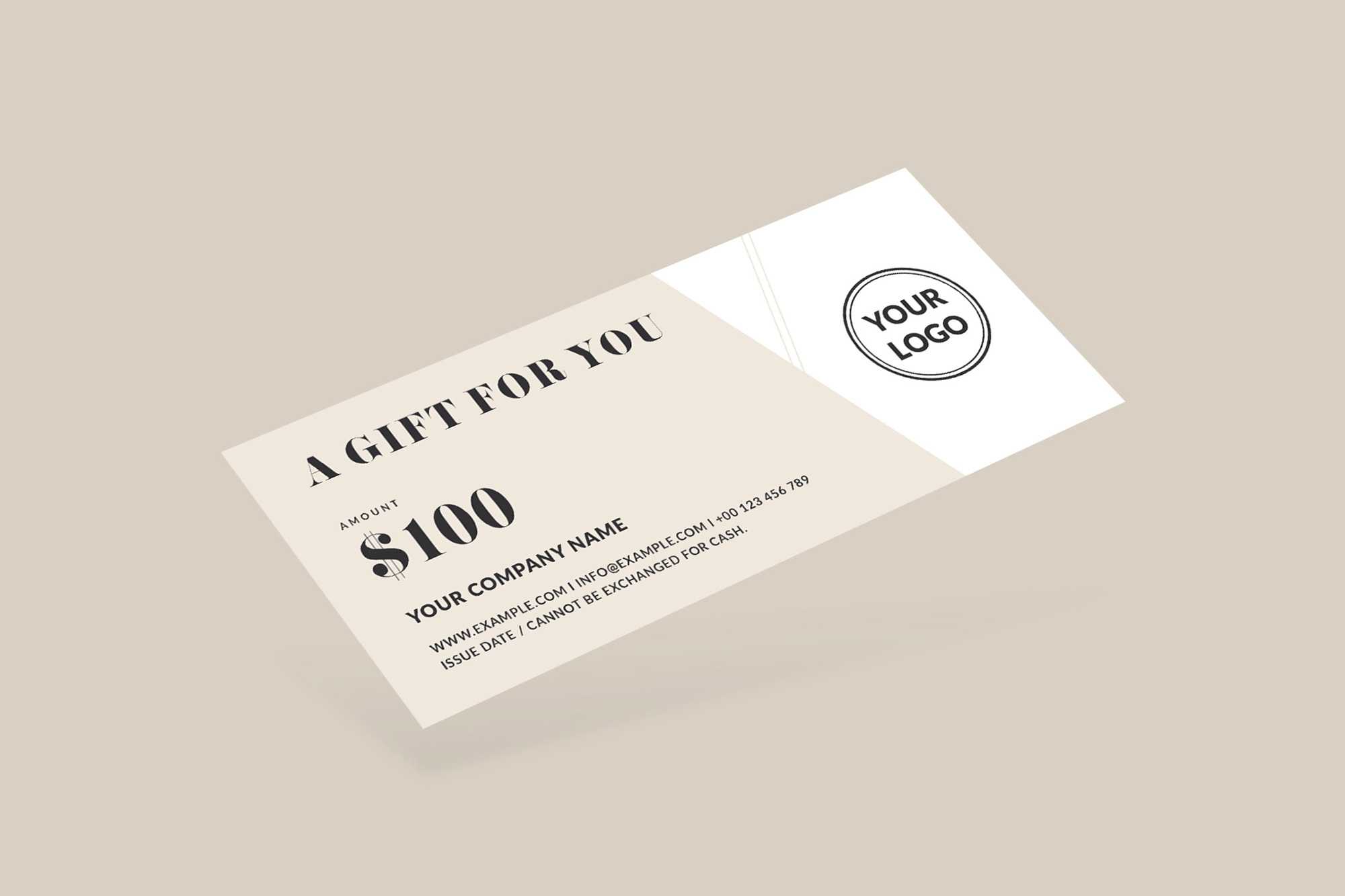 Minimal Gift Certificate Template In Indesign Gift Certificate Template