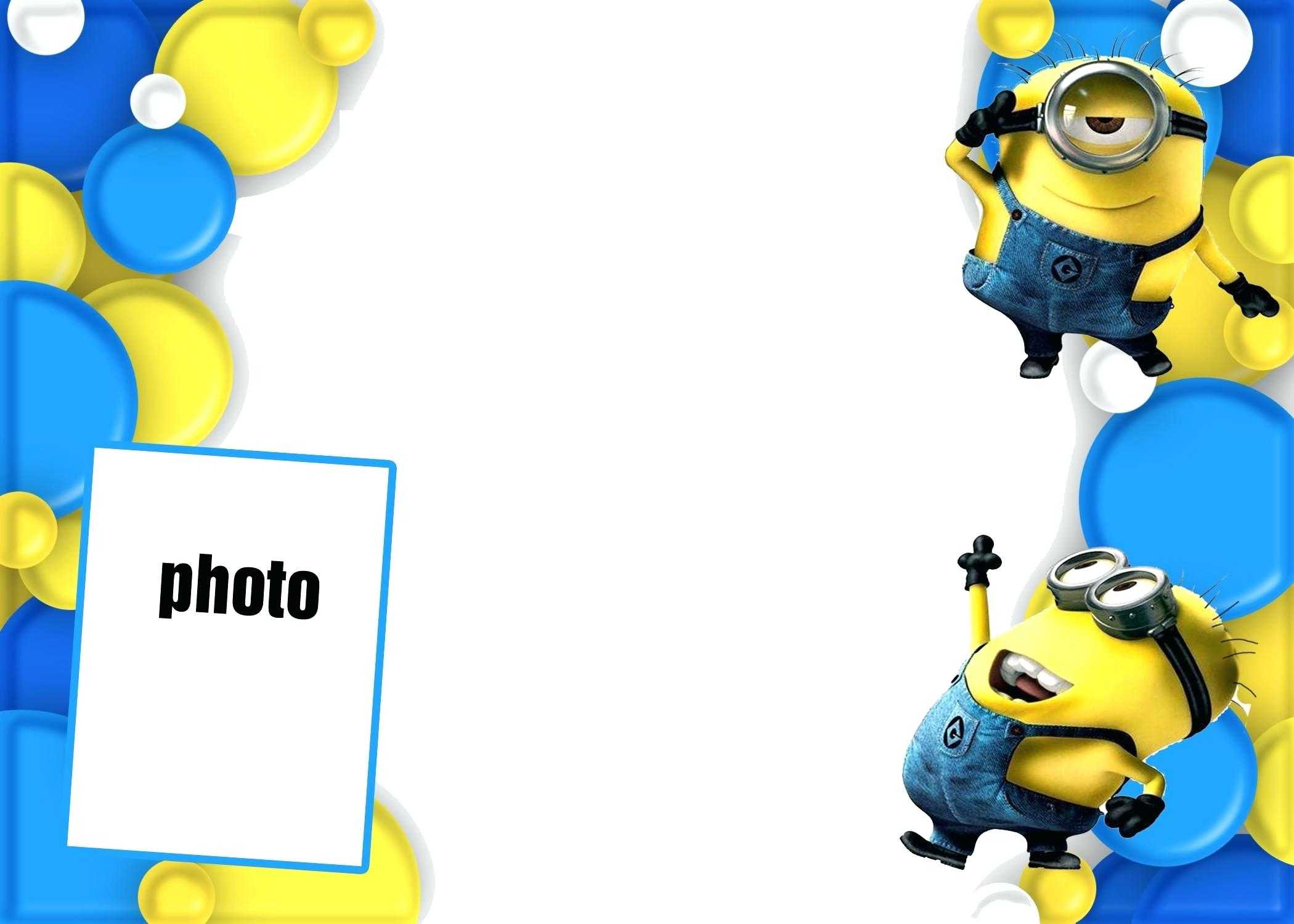 Minion Invitations Template – Vmarques Intended For Minion Card Template