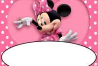 Minnie Mouse Free Printable Invitation Templates pertaining to Minnie Mouse Card Templates