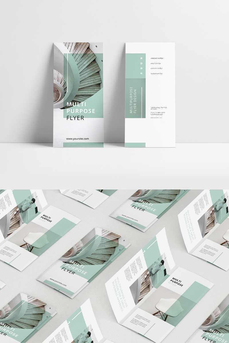 Mint Multipurpose Trifold Brochure Corporate Identity Template Inside Letter Size Brochure Template