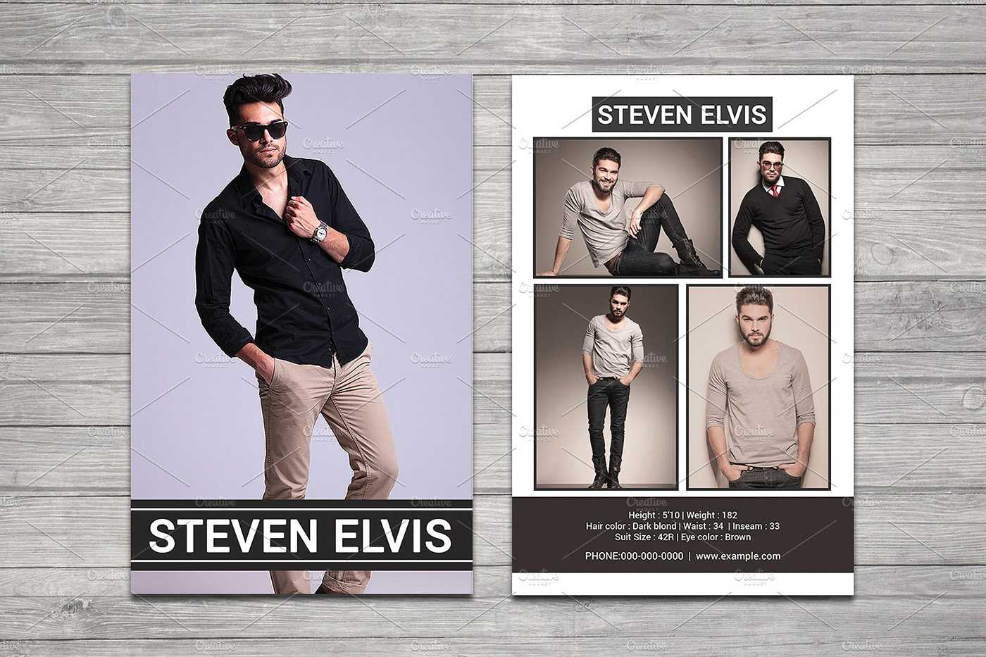 Model Comp Card On Behance Intended For Free Zed Card Template