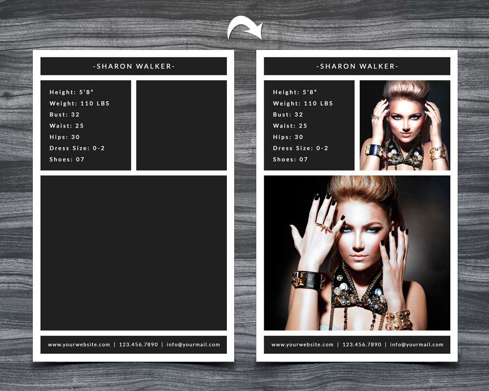Model Comp Card Template For Free Comp Card Template