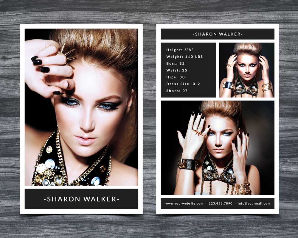 Model Comp Card Template For Model Comp Card Template Free