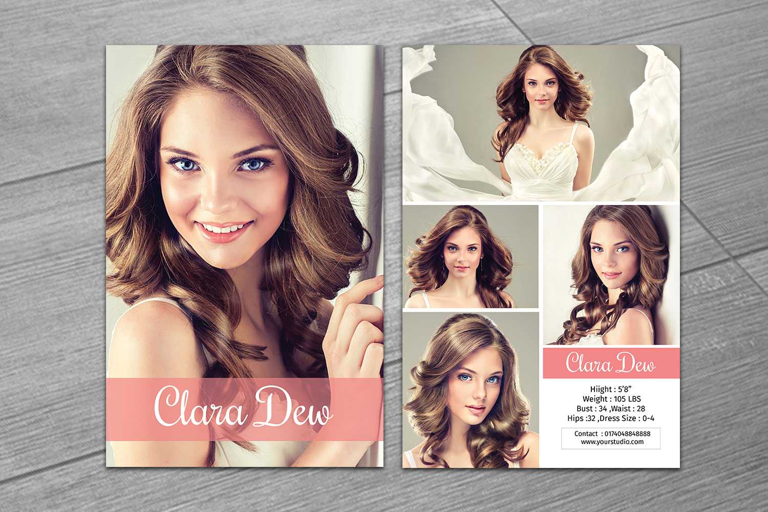 Modeling Comp Card Template, Ms Word & Photoshop Template Within Download Comp Card Template