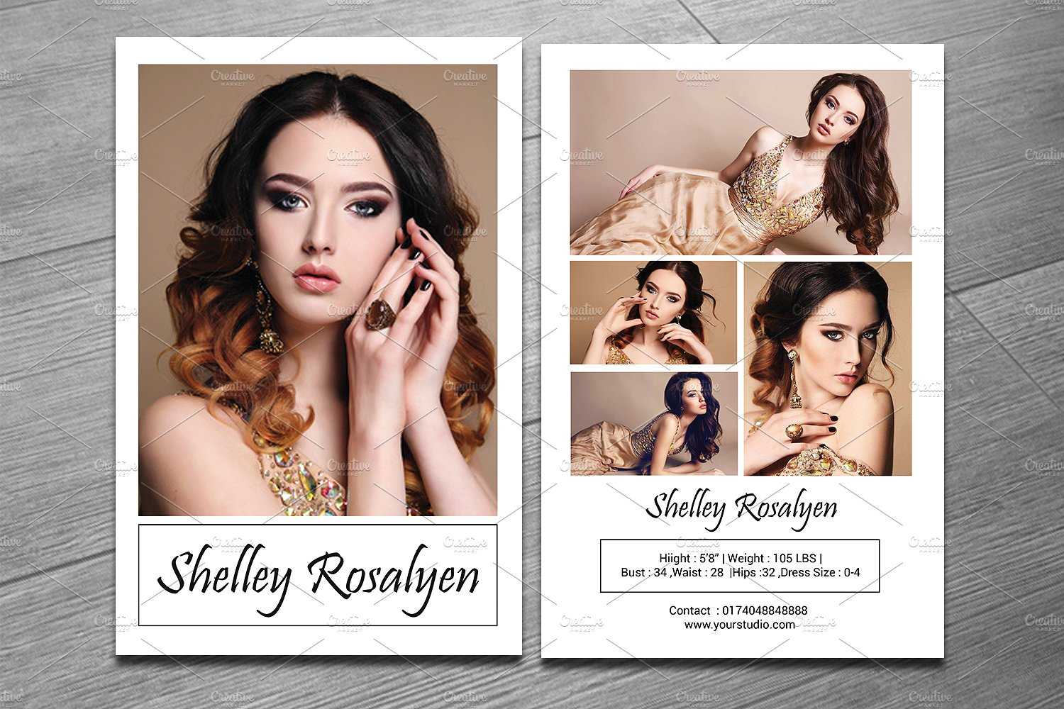 Modeling Comp Card Template - Sistec Within Comp Card Template Psd