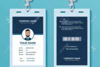 Modern And Clean Id Card Design Template pertaining to Portrait Id Card Template
