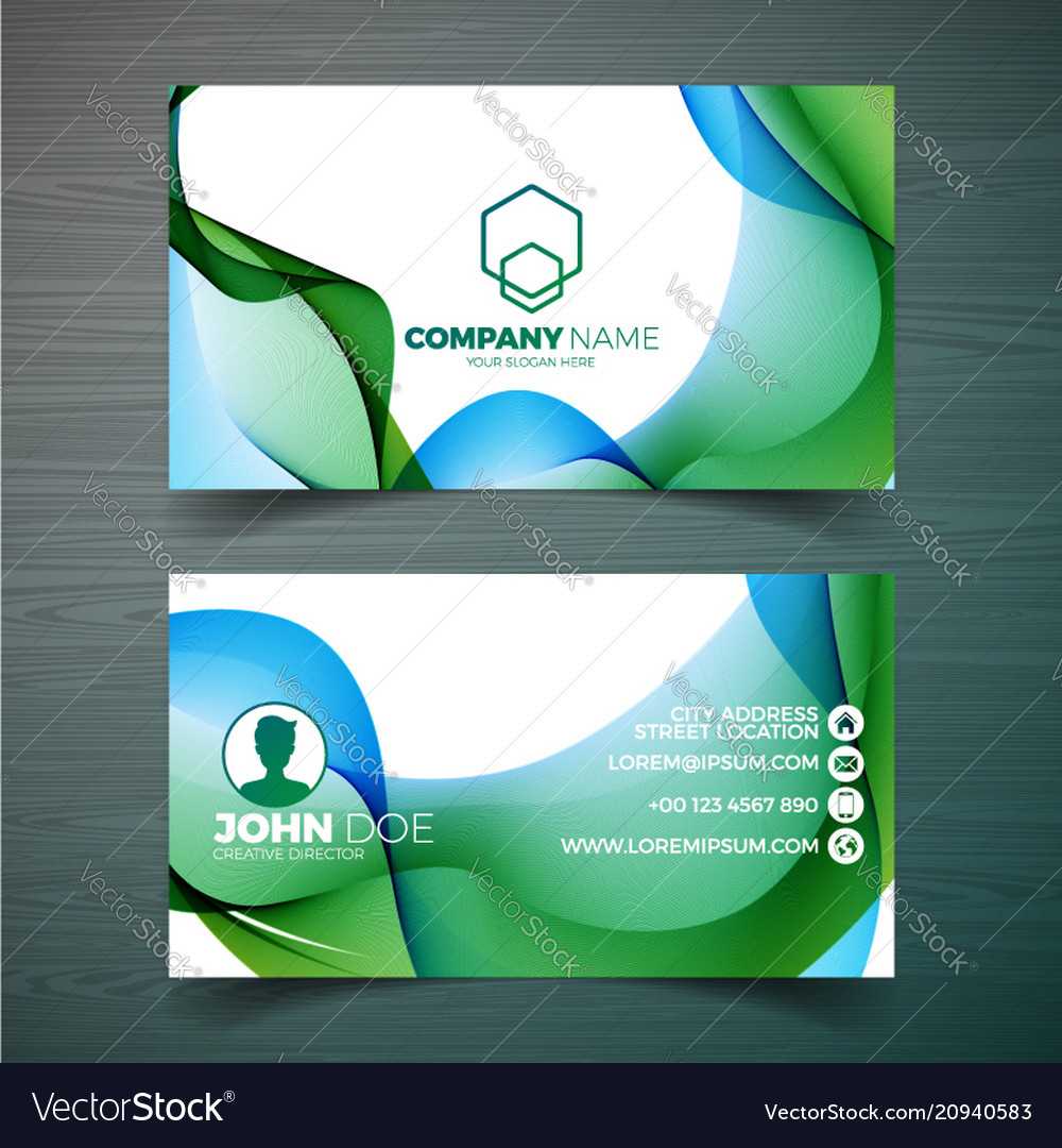 Modern Business Card Design Template With Throughout Modern Business Card Design Templates