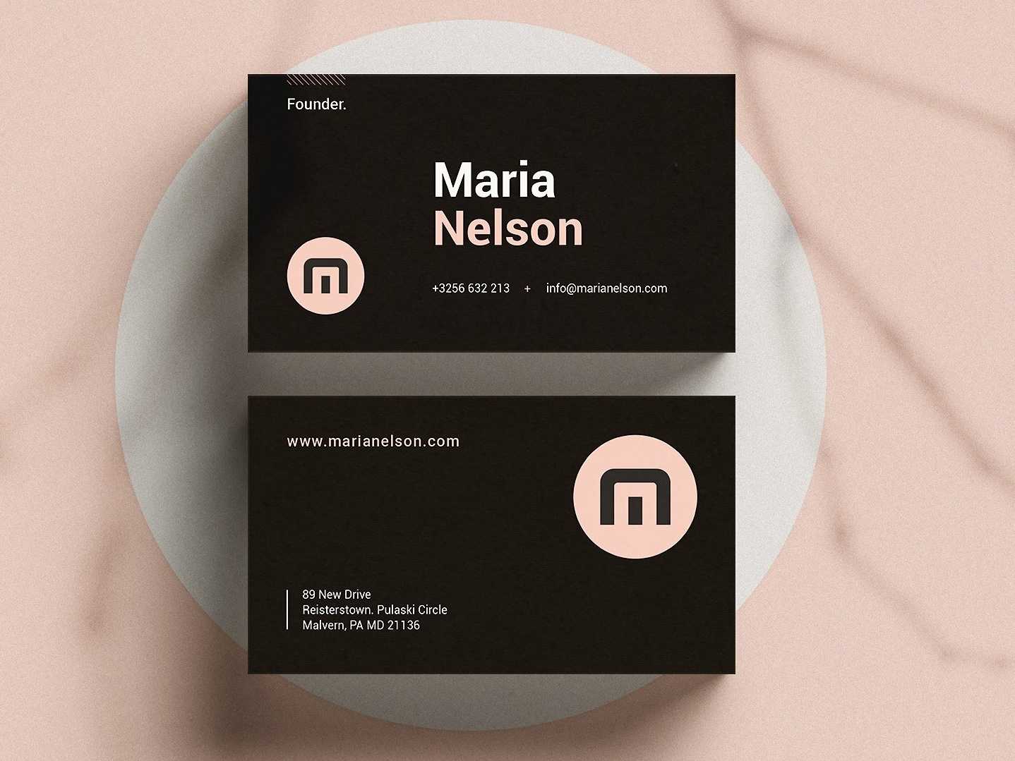 Modern Business Card | Ms Wordbusiness Cards On Dribbble In Ms Word Business Card Template