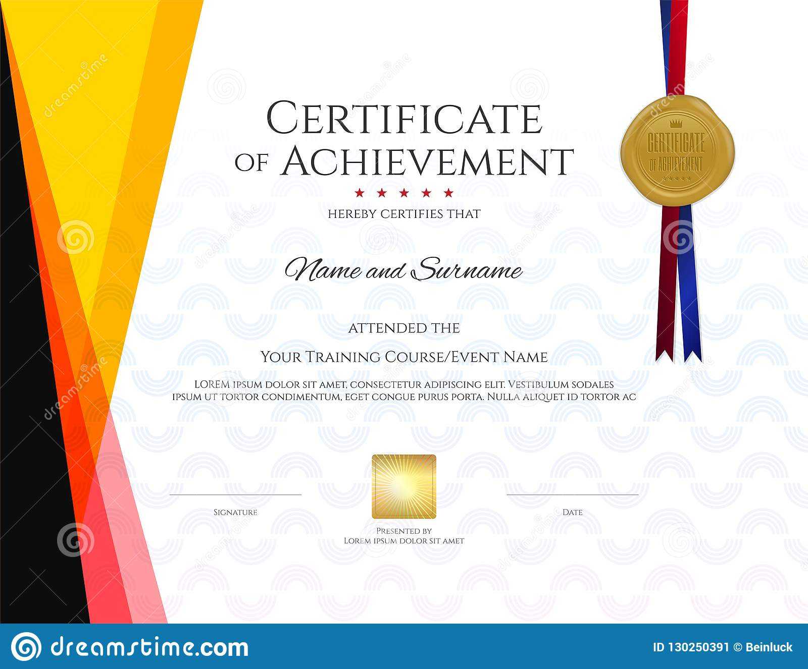 Modern Certificate Template With Elegant Border Frame Inside Christian Certificate Template
