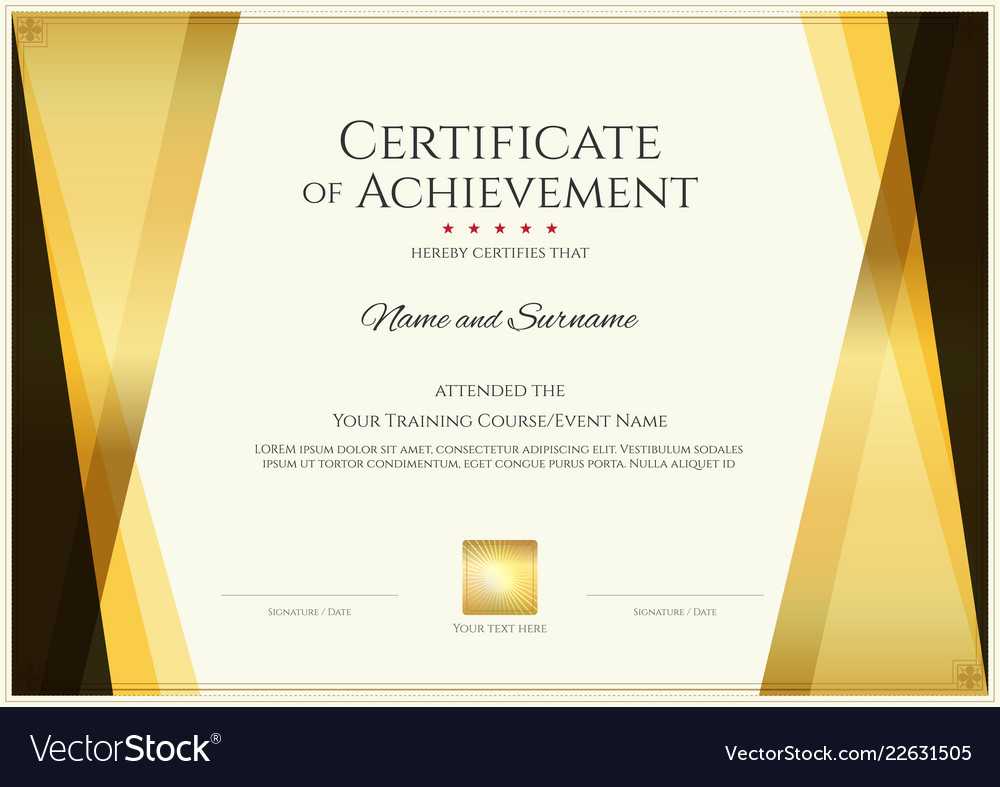 Modern Certificate Template With Elegant Border In High Resolution Certificate Template