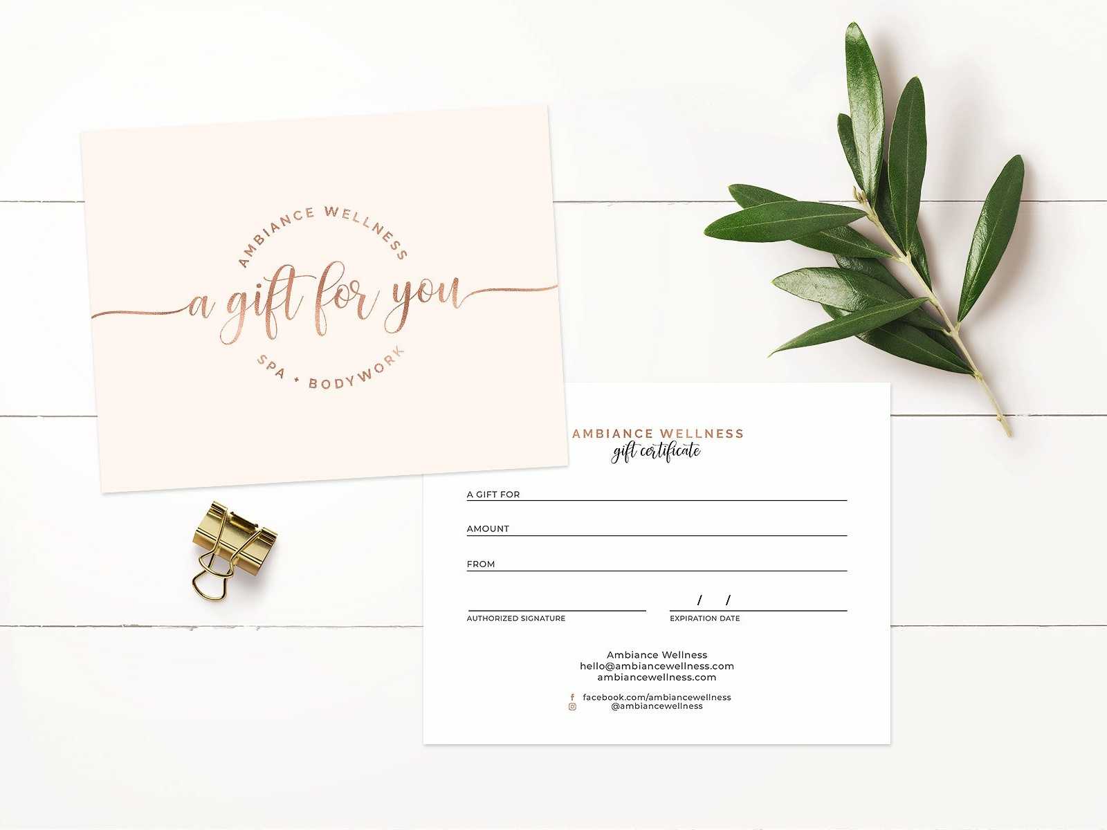 Modern Gift Certificate Templatebusiness Cards On Dribbble Pertaining To Gift Certificate Template Indesign