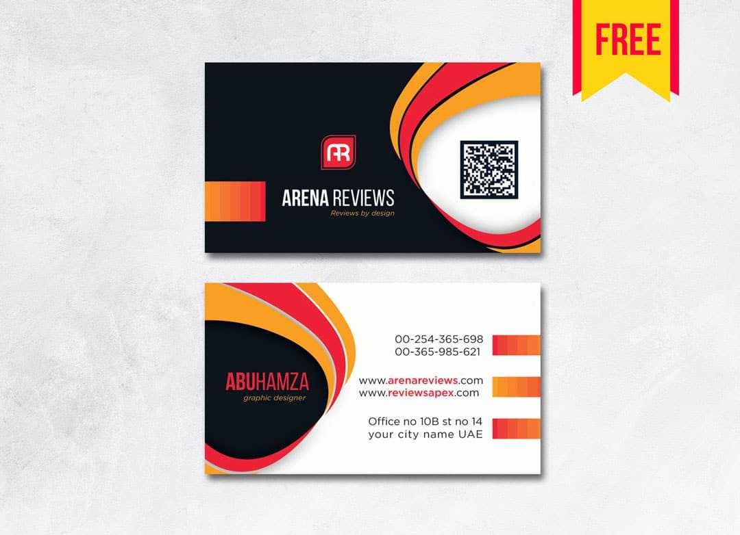 Modern Professional Business Card – Free Download | Arenareviews For Professional Name Card Template