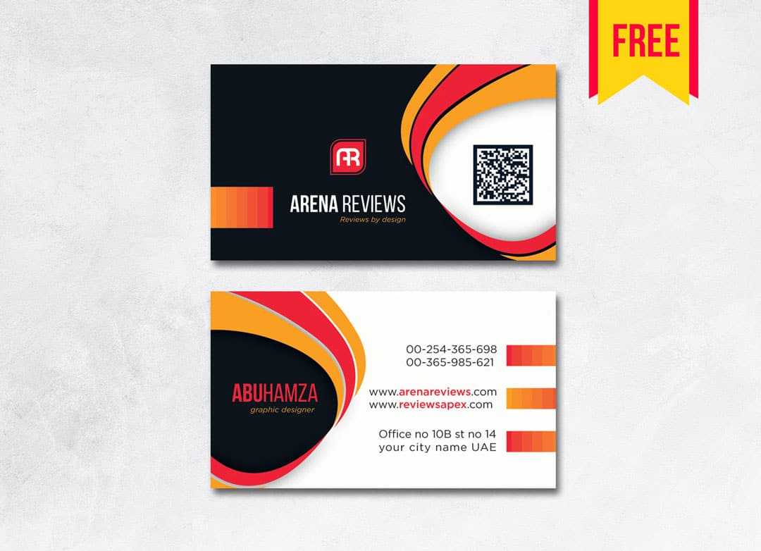 Modern Professional Business Card – Free Download | Arenareviews Regarding Professional Business Card Templates Free Download