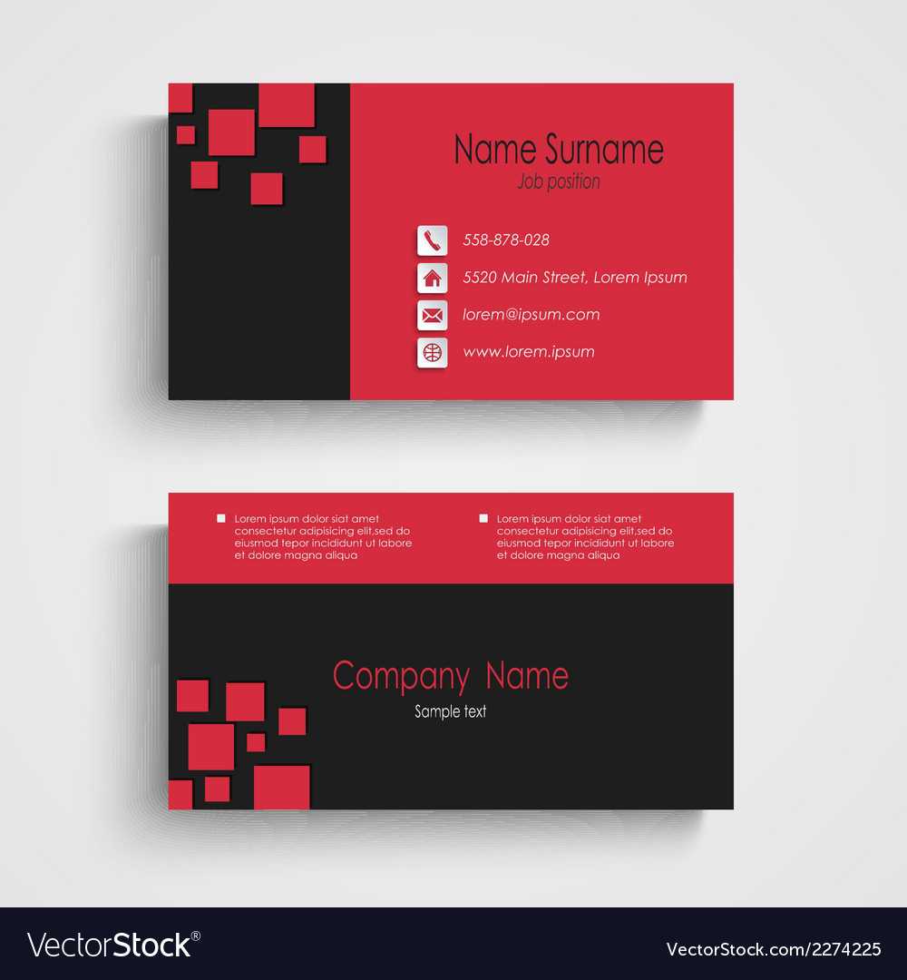 Modern Sample Business Card Template For Advertising Card Template