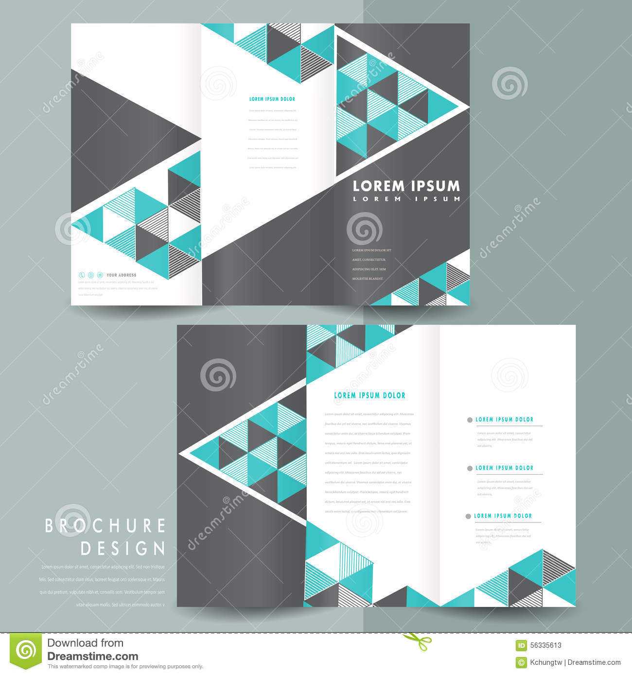 Modern Tri Fold Brochure Template Design Stock Vector With Free Tri Fold Brochure Templates Microsoft Word