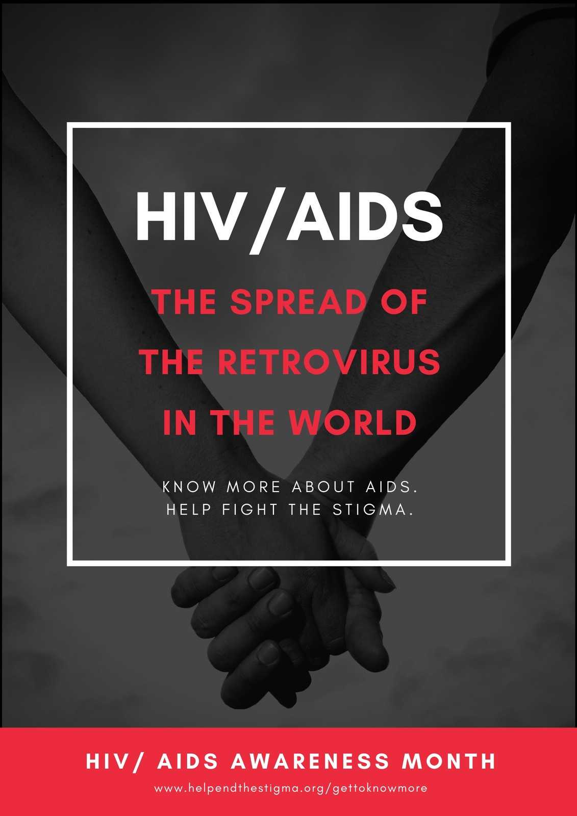 Monochrome Photo Hiv/aids Awareness Poster – Templatescanva Within Hiv Aids Brochure Templates