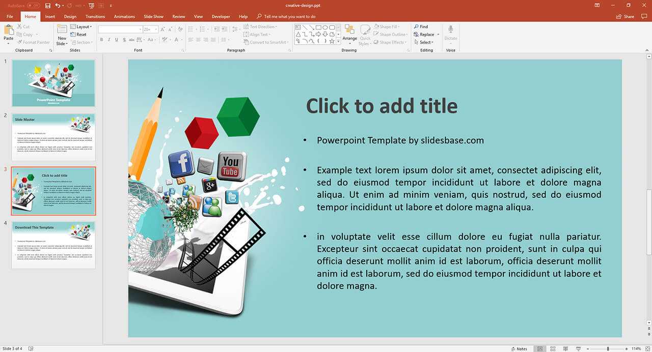 Multimedia Design Presentation Template | Prezibase For Multimedia Powerpoint Templates