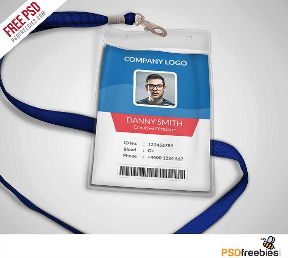 Multipurpose Company Id Card Free Psd Template | Psdfreebies For Id Card Design Template Psd Free Download