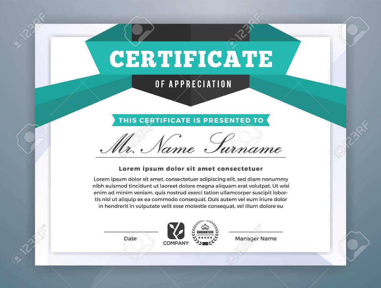 Multipurpose Modern Professional Certificate Template Design.. Pertaining To Star Performer Certificate Templates