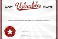 Mvp Certificate Template - Falep.midnightpig.co within Player Of The Day Certificate Template