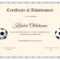 National Youth Football Certificate Template Pertaining To Soccer Certificate Templates For Word