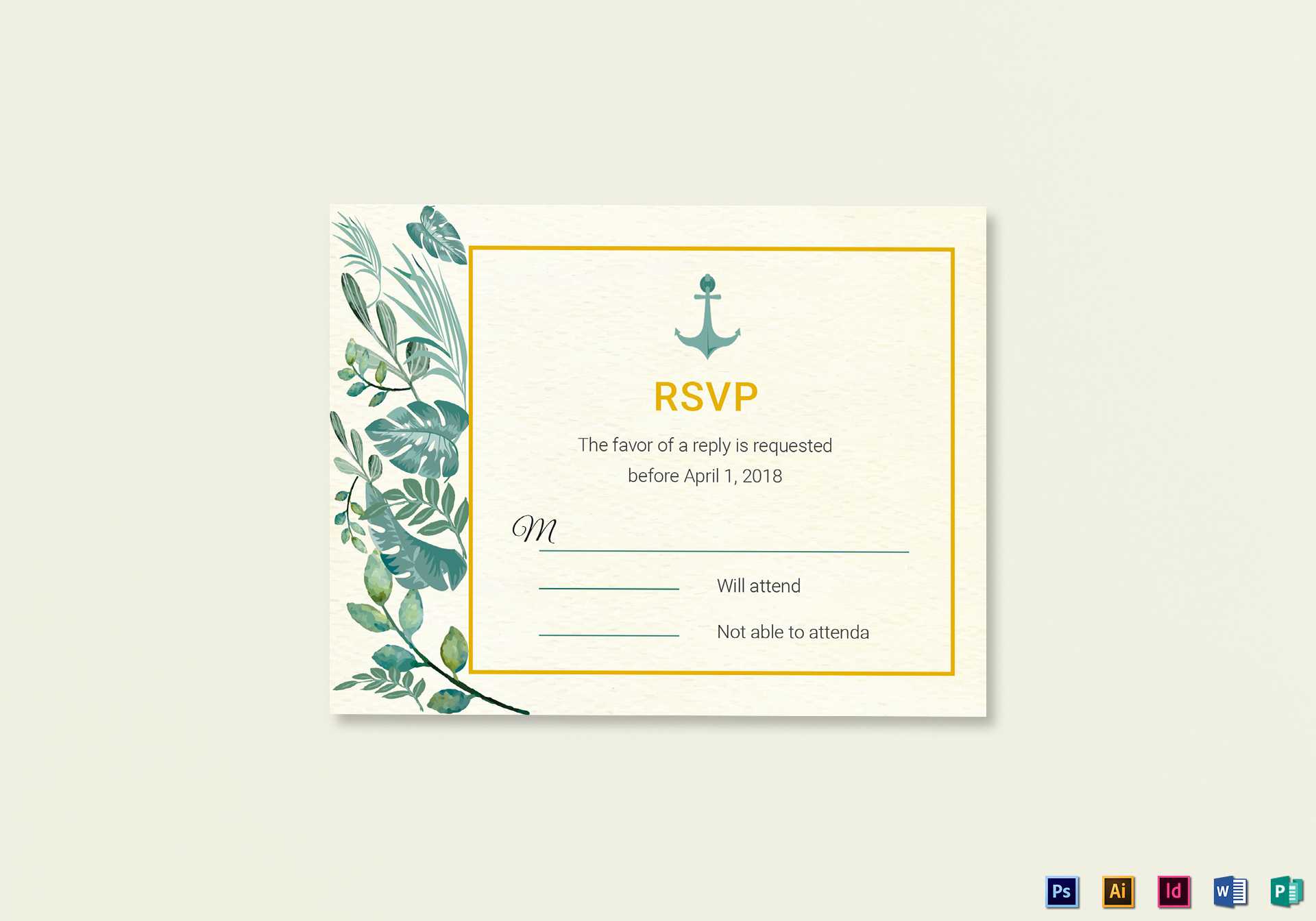 Nautical Wedding Rsvp Card Template Regarding Template For Rsvp Cards For Wedding