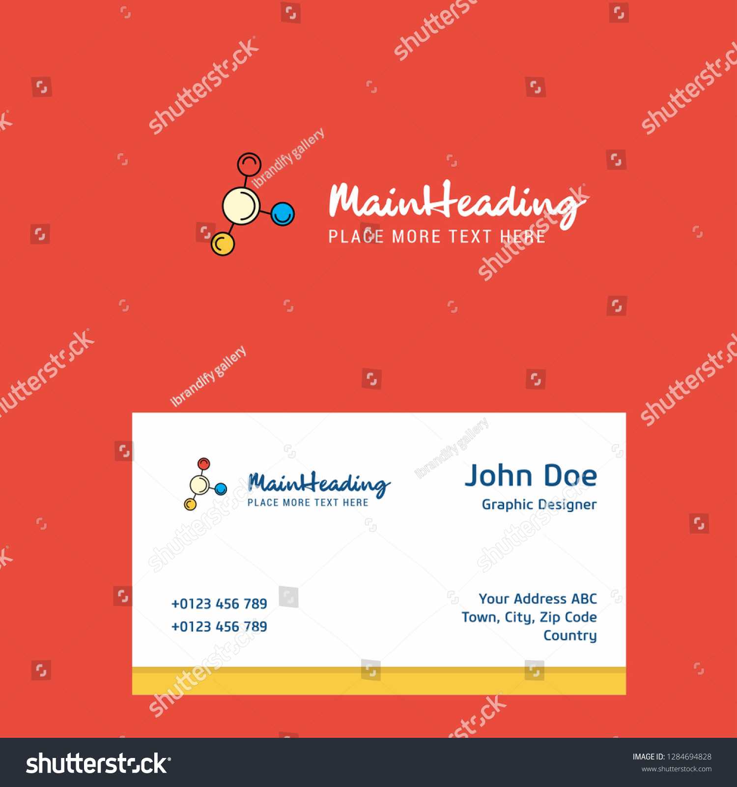 Networking Logo Design Business Card Template Stock Image Within Networking Card Template