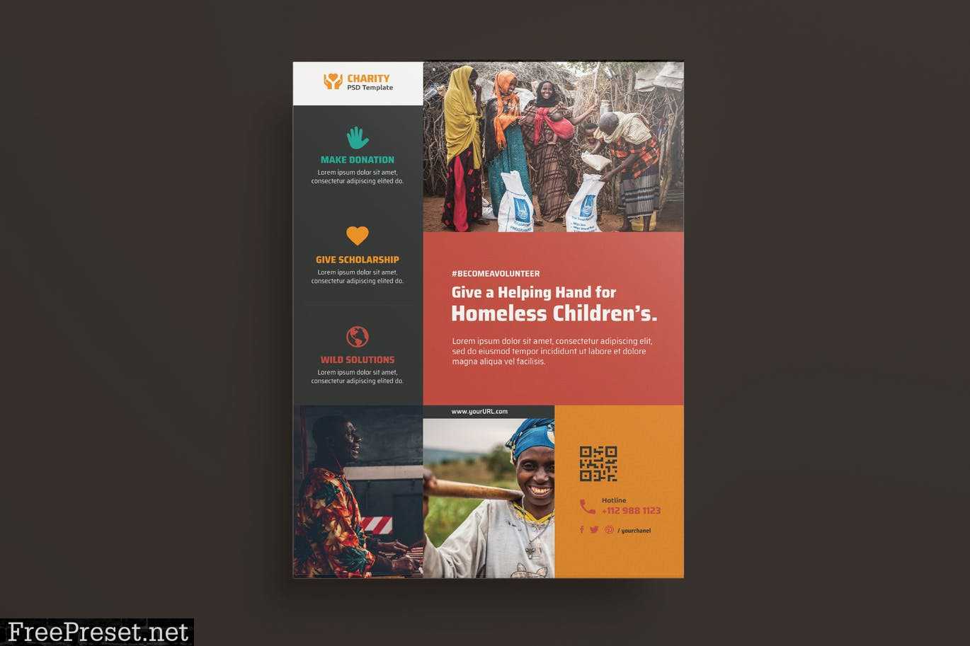 Ngo, Charity,fundraising Flyer Cfjeshx For Ngo Brochure Templates