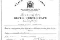 Novelty Birth Certificate Template - Great Professional with Novelty Birth Certificate Template