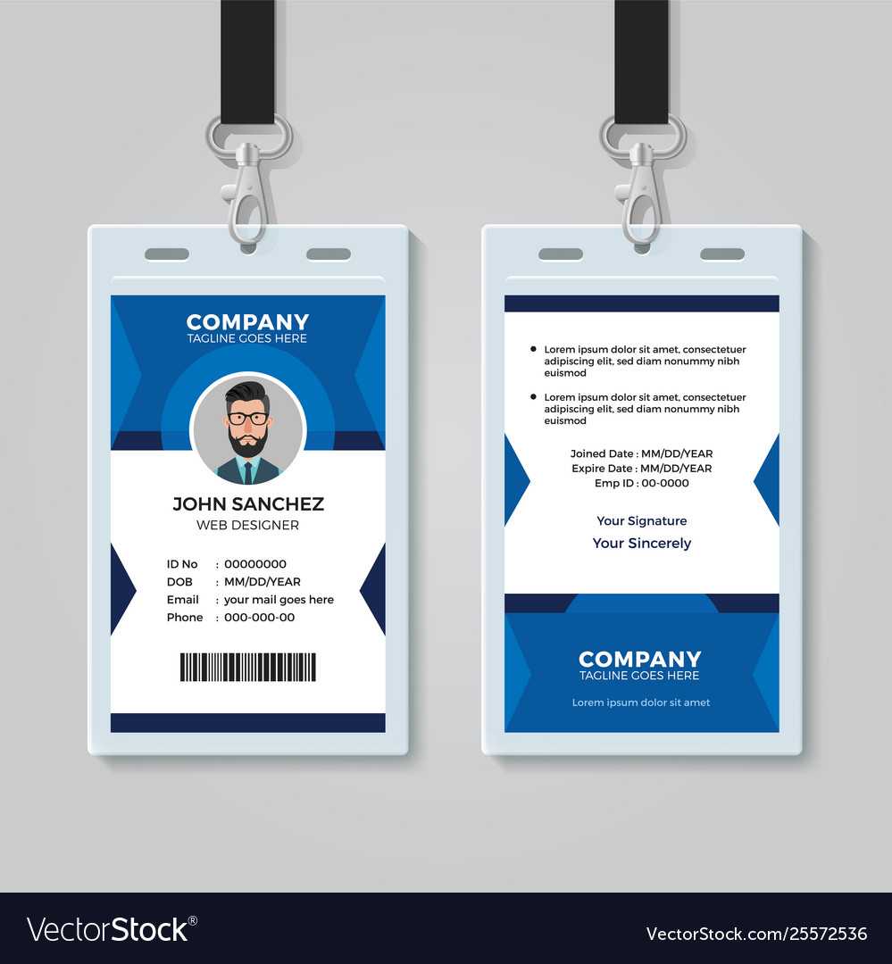 Office Identity Card Template Regarding Personal Identification Card Template