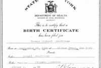 Official Blank Birth Certificate For A Birth Certificate regarding Editable Birth Certificate Template