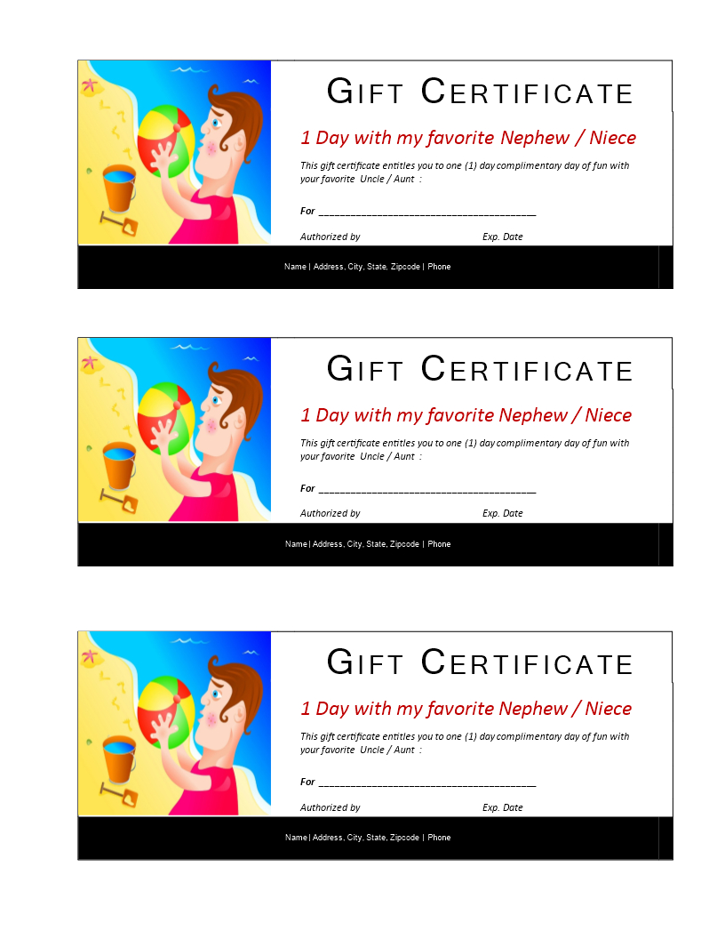 One Day Fun Certificate | Templates At Allbusinesstemplates Regarding Fun Certificate Templates