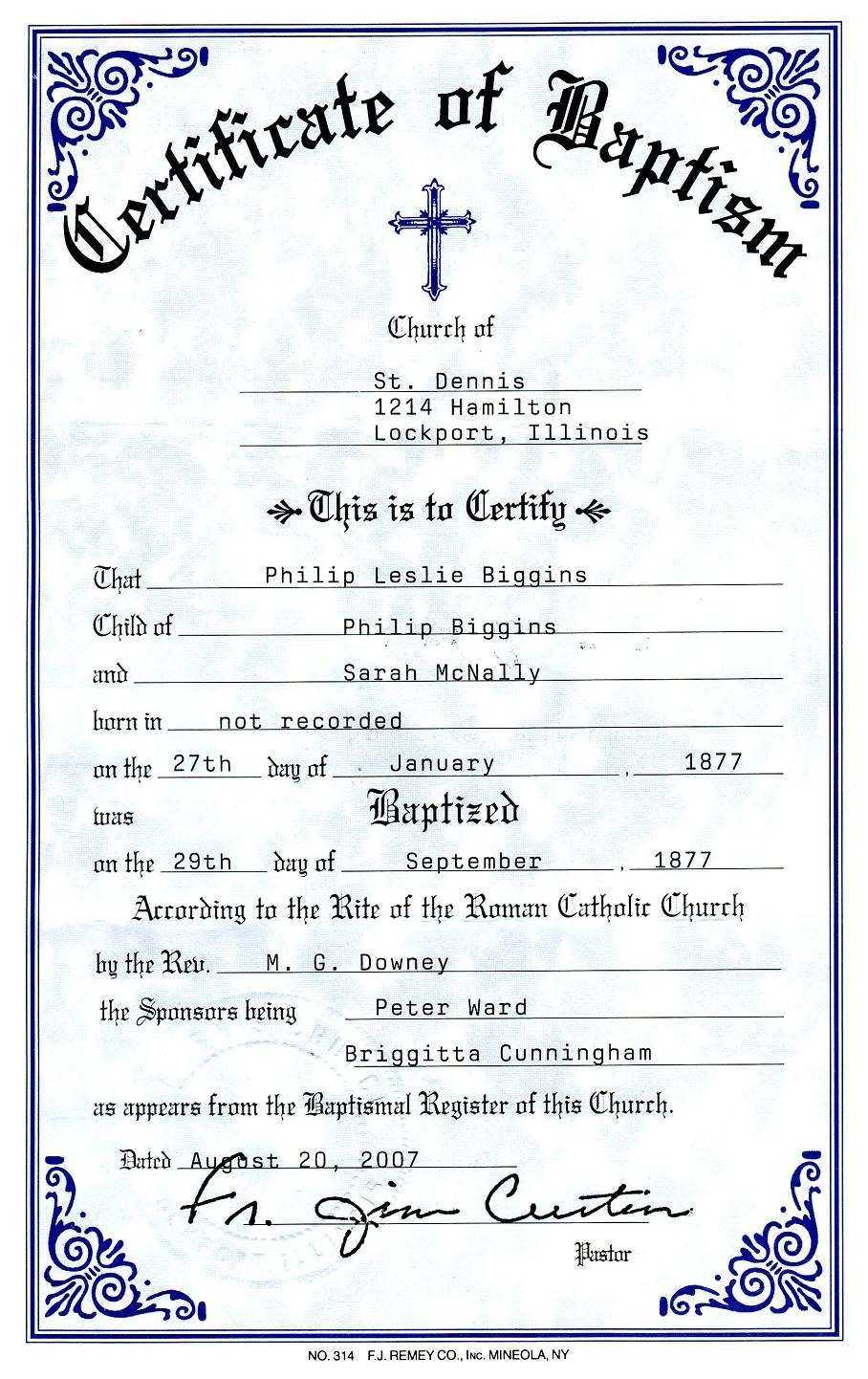 Online Baptism Certificate - Falep.midnightpig.co Regarding Baptism Certificate Template Download