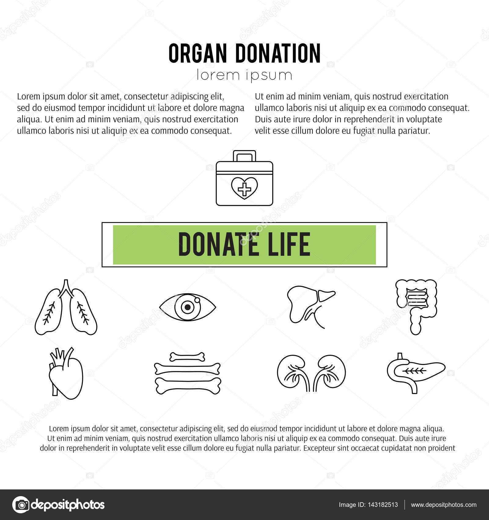 Organ Donation Template — Stock Vector © Julia Khimich For Organ Donor Card Template